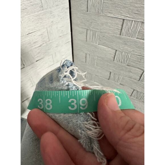 Abercrombie & Fitch light wash skinny jean distressed raw hem normcore plus size - Picture 6 of 12